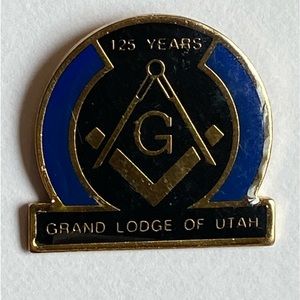 Grand lodge Utah 125 years pin tie tac